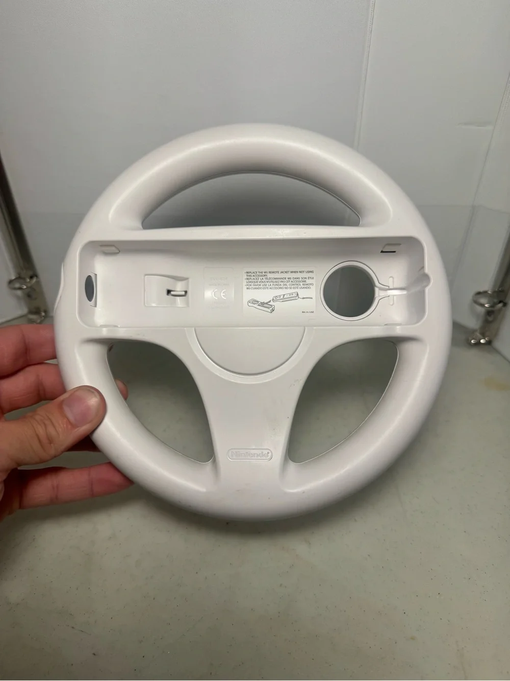 Wii Nintendo White Racing Wheel Mario Kart